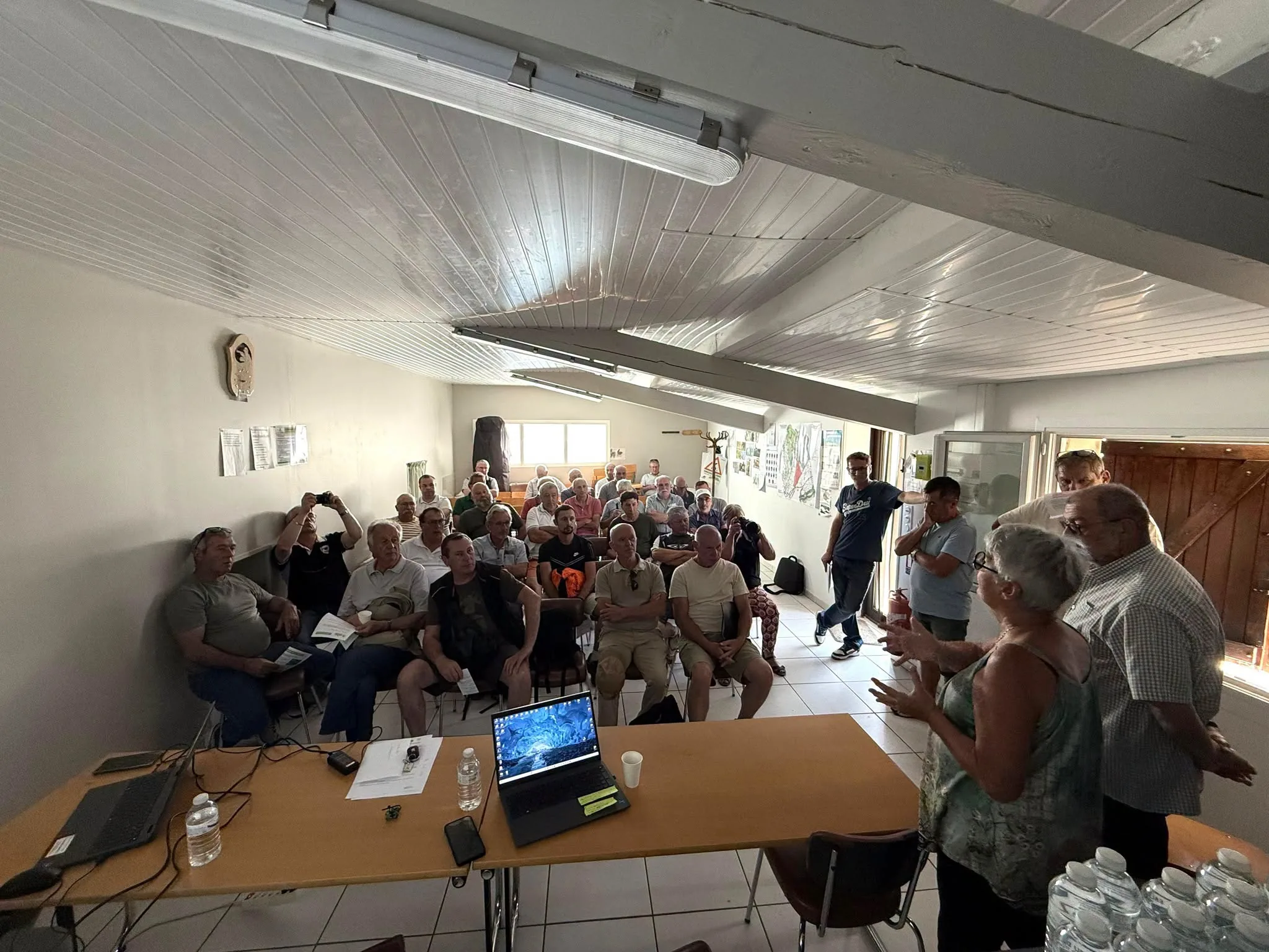 Présentation de l'opération faisandeaux par les techniciens de la FDC Isère devant les chasseurs de Haute-Loire et de la Drôme, 23 juillet 2026